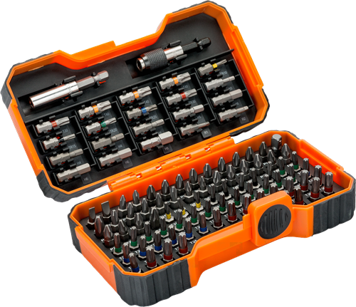 Bahco 59 s100bc-ip bitset, 100-delig voor gleuf-, phillips®, pozidriv®, hexagon, robertson en torx® - 59 s100bc