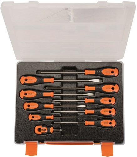 Bahco schroevendraaierset | rubber greep | gleuf | phillips | robertson - 10-delig - 605-10-pc-au