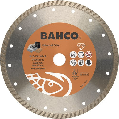 Bahco slijpschijf | diamant | voor betontegels en bouwmaterialen | 180 x 3 x 22.23 mm - 3916-180-10s-ue