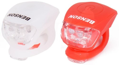 Enzo Benson led fietslampset 2 delig rood wit - 5700337