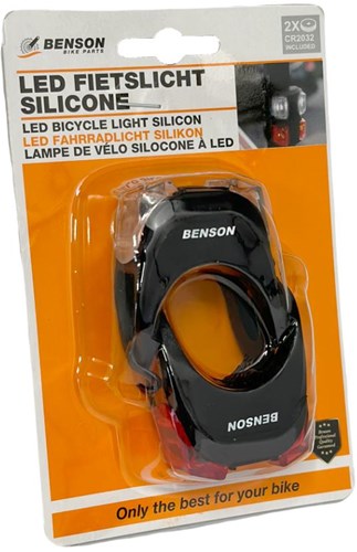 Enzo Benson led fietslampset 2 delig silicone rood wit - 5700338
