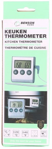 Enzo Benson thermometer keuken digitaal met timer - 8150188