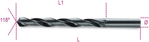 Beta spiraalboren, korte uitvoering hss gewalst 410 1,75 - 004100049
