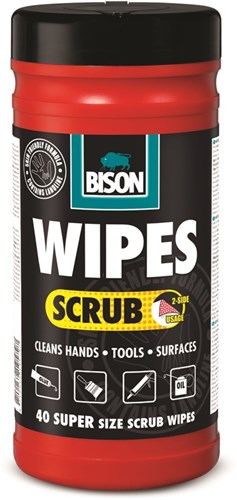 Bison wipes scrub 40pot*6 l264 - 6307276 - 6307276