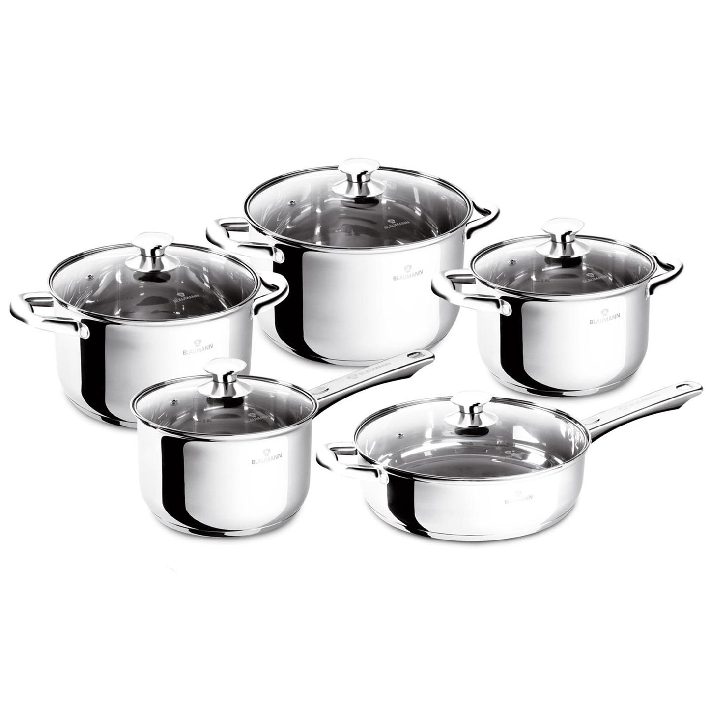 Blaumann pannenset 10-delig gourmet line