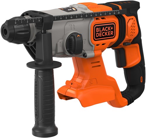 Black+Decker bcd900b 18v 1.2j sds+ boorhamer | zonder accu | zijhandgreep | dieptestop | 6mm betonboor - bcd900b-xj