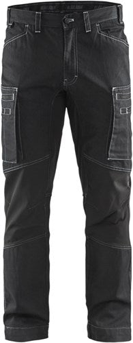 Blåkläder service werkbroek denim stretch 14591142 | zwart | maat 46 - 7330509486108