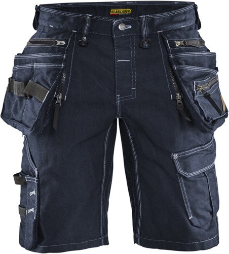Blåkläder short denim stretch x1900 19921141 | marineblauw zwart | maat 54 - 7330509554401