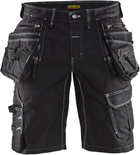 Blåkläder short denim stretch x1900 19921141 | zwart | maat 56 - 7330509534229