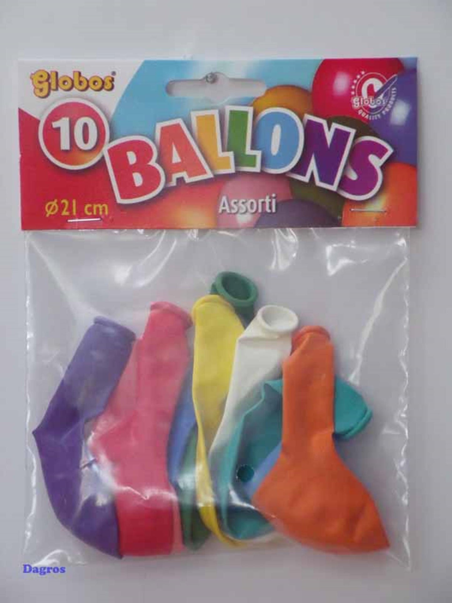 Globos ballonnen mix ø21cm zak a 10 stk
