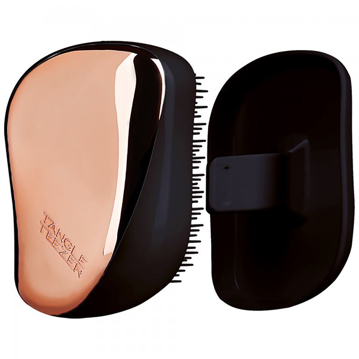 Tangle Teezer compact hairbrush rose gold black