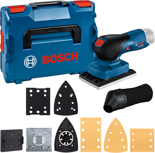 Bosch Blauw gss 12v-13 | accu vlakschuurmachine | 12v | zonder accu's en lader | incl. accessoireset | in l-boxx 136 - 06019l0001