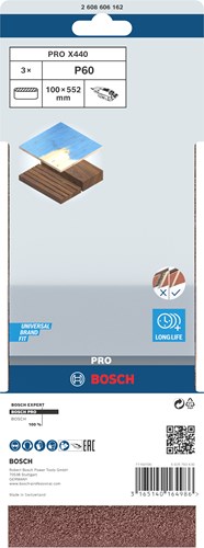 Bosch Accessoires 3 banden 100x552 x440, best for wood+paint , k60 - 2608606162