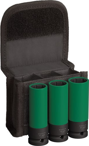 Bosch Accessoires 3-delige doppenset | 85 mm, 17; 19; 21 mm 1 2 extra diep - 2608003033