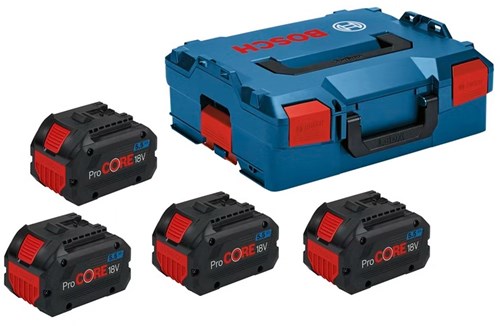 Bosch Blauw Bosch accessoires accupack | 4 x procore18v 5.5ah | in l-boxx - 1600a02a2u