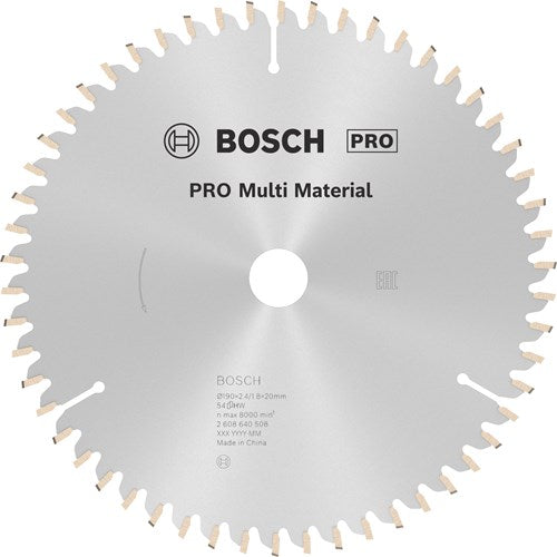 Bosch Accessoires cirkelzaagblad multi material 190 x 20 16 x 2,4 mm, 54 1st - 2608640508