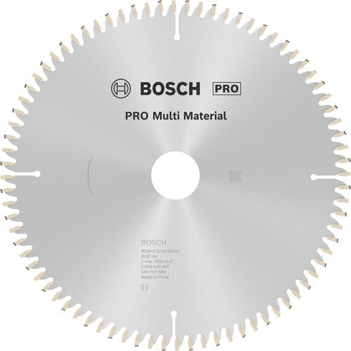 Bosch Accessoires cirkelzaagblad multi material 216 x 30 x 2,5 mm, 80 1st - 2608640447