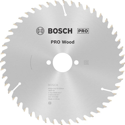 Bosch Accessoires cirkelzaagblad optiline wood 190x30x2,6 mm, 48 1st - 2608640617