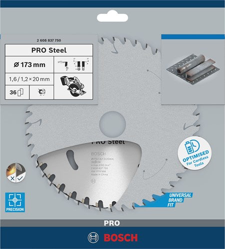 Bosch Accessoires cirkelzaagblad | standard for steel | 173 mm | t36 2608837750