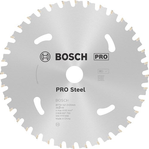 Bosch Accessoires cirkelzaagblad | standard for steel | 173 mm | t36 2608837750