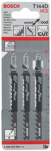 Bosch Accessoires decoupeerzaagblad t 144 d speed for wood 3st - 2608630560