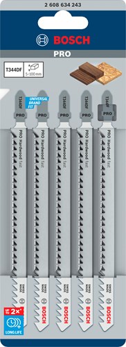 Bosch Accessoires decoupeerzaagblad t 344 df speed for hard wood 5st - 2608634243