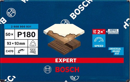 Bosch Accessoires expert c470 schuurpapier voor deltaschuurmachines 93 mm, k180 50-delig - 1 stuk(s) - 2608900931