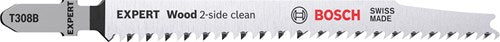 Bosch Accessoires expert decoupeerzaagblad t308b 2st wood 2-side clean - 2608901711