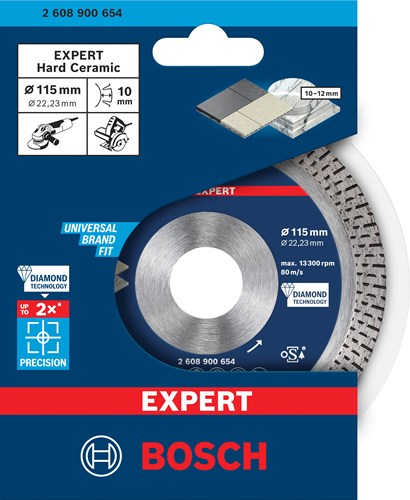 Bosch Accessoires expert hard ceramic diamantdoorslijpschijf 115 x 22 |23 x 1 |4 x 10 mm - 2608900654