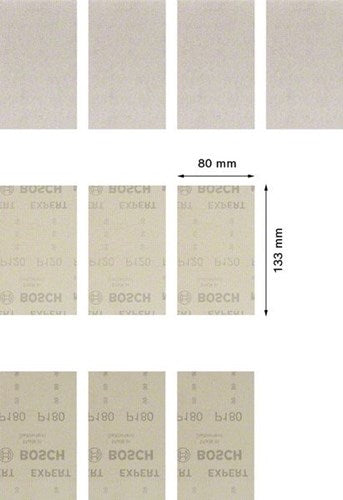 Bosch Accessoires expert m480 schuurnetset 80 x 133 mm 10-delig - 1 stuk(s) - 2608901205