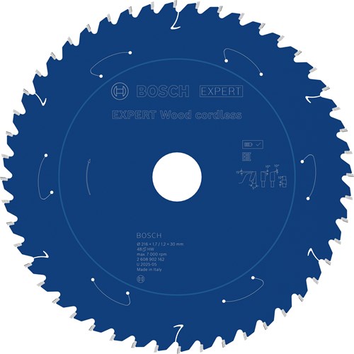 Bosch Accessoires expert wood cordless cirkelzaagblad | 216 x 1,7 1,2 x 30 mm | t48 - 2608902162