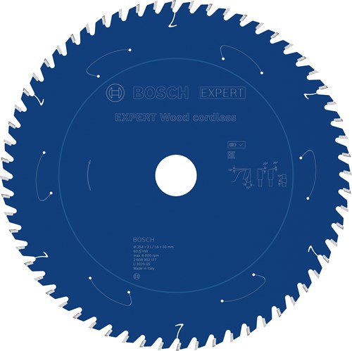Bosch Accessoires expert wood cordless cirkelzaagblad | 254 x 2,1 1,6 x 30 mm | t60 - 2608902177