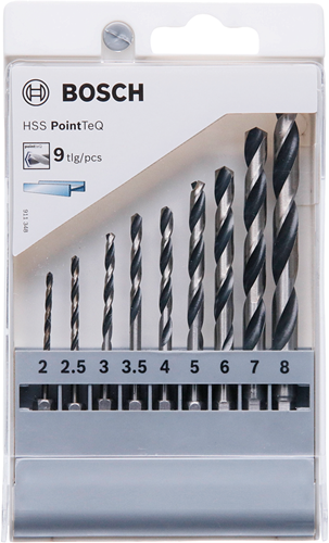 Bosch Accessoires metaalborenset hss pointteq hex | 9-delig - 2607002826