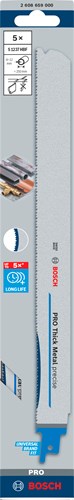 Bosch Accessoires pro thick metal precise s1237hbf zaagblad | 1 |1 x 25 x 300 mm | 5-delig - 2608659000