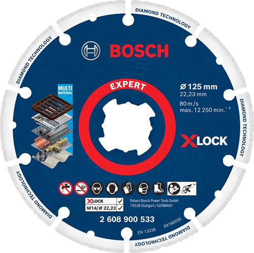 Bosch Accessoires x-lock | diamantmetaalschijf | 125 x 22,23 mm - 2608900533