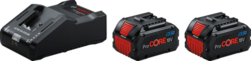 Bosch Blauw 2 x procore18v 8.0ah + 1 x gal 18v-160 | accuset - 1600a02t5p
