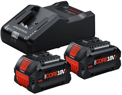 Bosch Blauw accu starterset | 2 x procore18v+ 8.0ah + gal 18v-160 professional - 1600a02x03