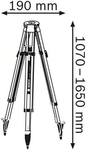 Bosch Accessoires Bosch blauw bt 170 hd | bouwstatief - 0601091b00