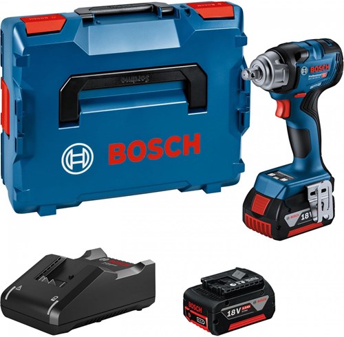 Bosch Blauw gds 18v-330 hc accu slagmoeraanzetter | 330 nm | 2 x 5,0 ah accu + oplader | in l-boxx - 06019l5003