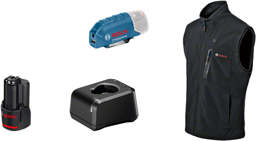 Bosch Blauw ghv 12 + 18v xa | verwarmde bodywarmer l | incl. 1x 2.0ah accu + lader - 06188000g6