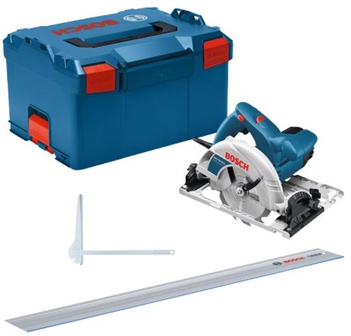 Bosch Blauw gks 55+ gce + fsn 1400 professional cirkelzaag | set | 1350 w | 1 x geleiderail | 165 mm zaagblad - 0615990m91