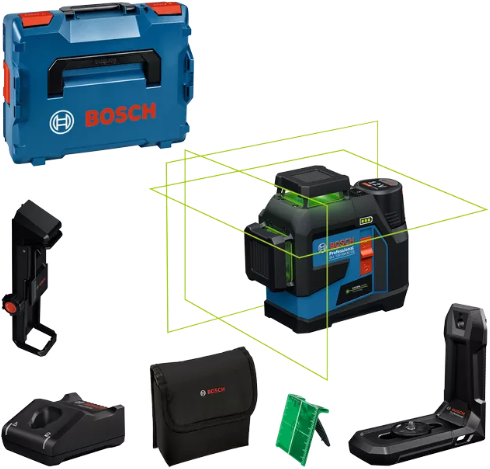 Bosch Blauw gll 12v-100-33 cg professional lijnlaser | in l-boxx 136 met 1 x accu gba 12v 2.0ah + l-boxx - 0601065401