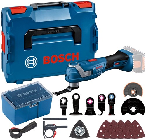 Bosch Blauw gop 18v-34 accu multitool met accessoires 18v | zonder accu's en lader in l-boxx - 06018g2002