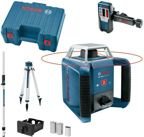 Bosch Blauw grl 400 h set rotatielaser | + bouwstatief bt 170 + meetlat gr240 - 061599403u