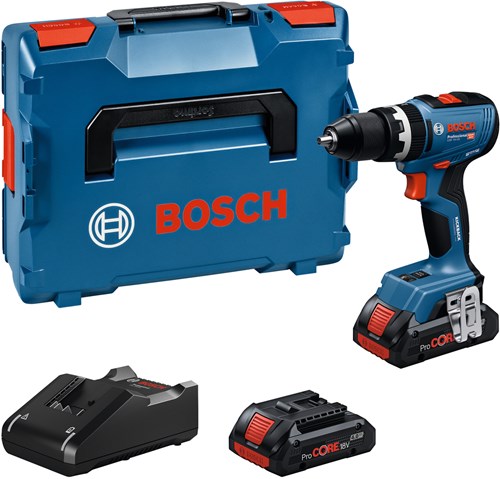 Bosch Blauw gsb 18v-65 accu klopboorschroevendraaier | inclusief 2x procore18v 4,0 ah gal 18v-40 lader - 06019n3306