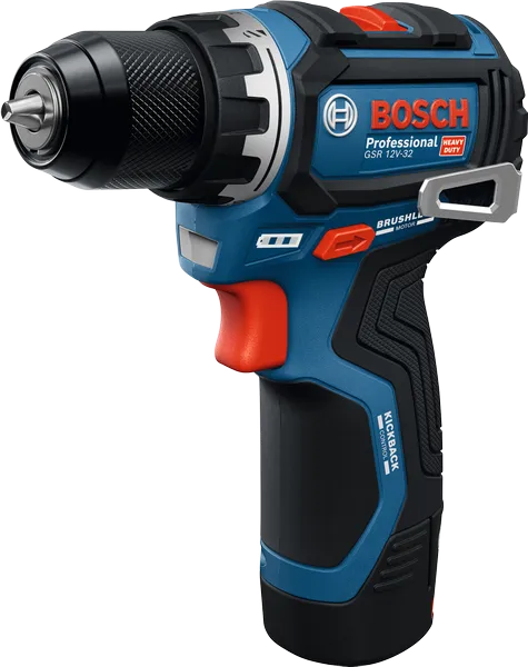 Bosch Blauw gsr 12v-32 accuschroefboormachine | 2x gba 12v 2,0 ah en lader gal 12v-20 - 06019n7003