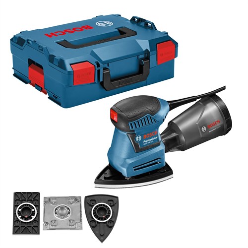 Bosch Blauw Bosch professional gss 160 multi - multischuurmachine - 180 w - inclusief schuurpapier - micro filterbox - perforatiegereedschap en schroevendraaier