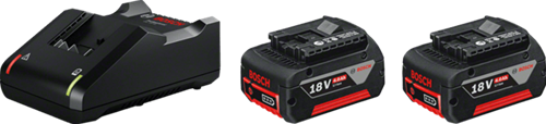 Bosch Blauw starterset 18v met 2 accu's 18v 4.0ah + lader gal 18 v-40 - 1600a019s0