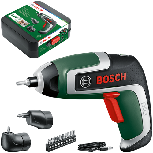 Bosch Groen ixo 7 accu schroevendraaier | 3,6 v | 2,0 ah | 5,5 nm | incl. 2 adapters + 10-delige bitset | in opbergbox 06039e0001