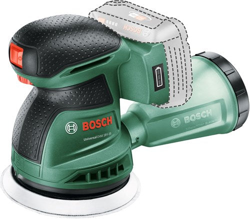 Bosch Groen universalorbit 18v-20 accu-excenterschuurmachine | exclusief accu's en lader - 06033e4100